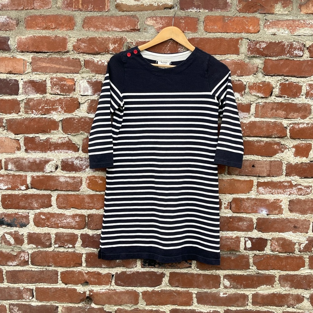 Antropologie-Striped Tunic with Button Detail
